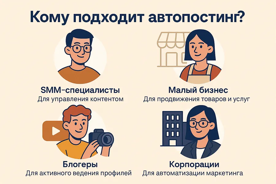 Кому подходит автопостинг